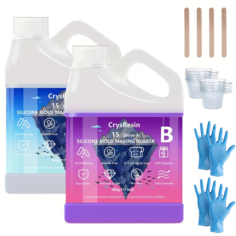 Soap Making Diy Kit - زجاجتان سعة 500 مل من السيليكون