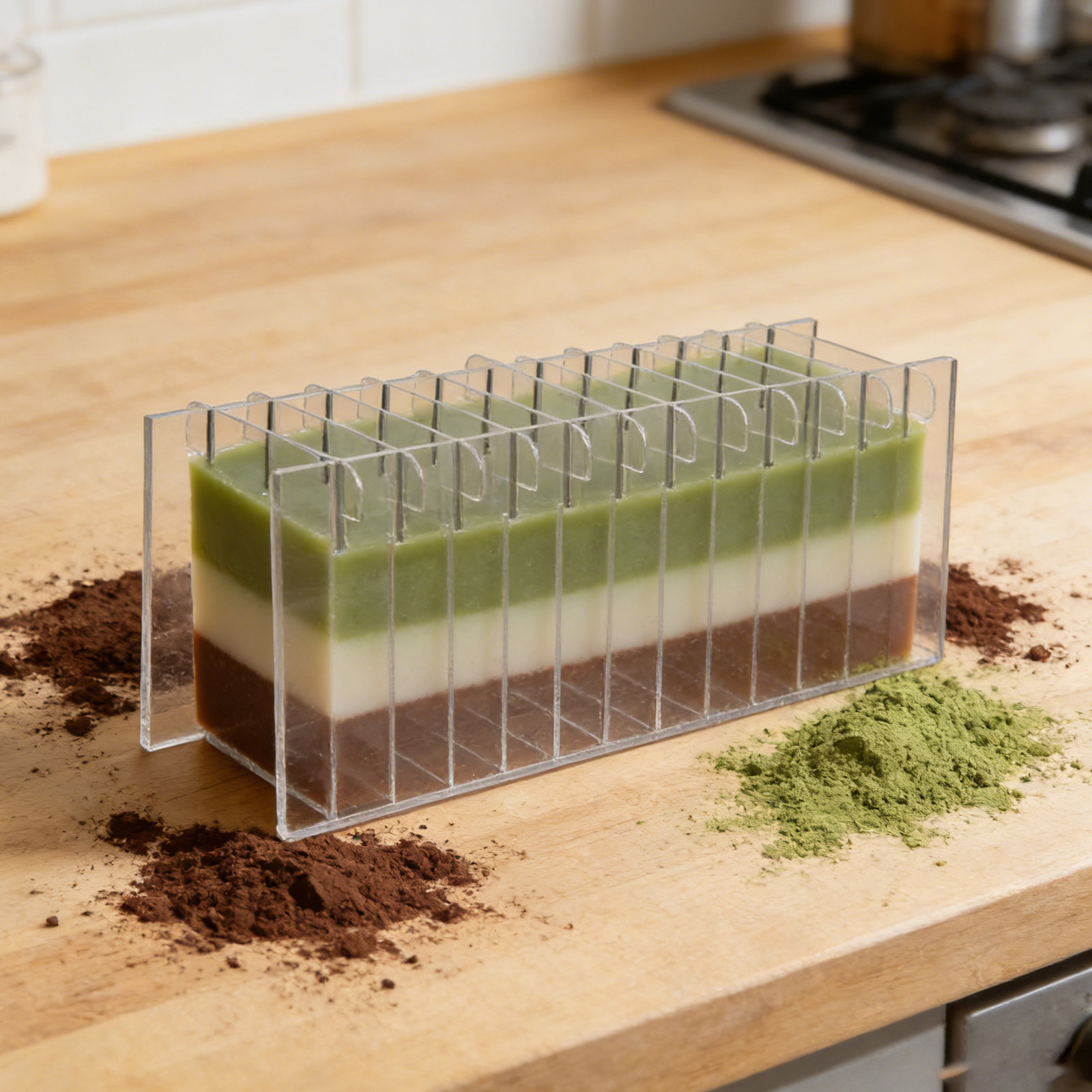 Soap Making Kit For Beginners - لوح تقسيم الصابون الأكريليكي لقوالب السيليكون،