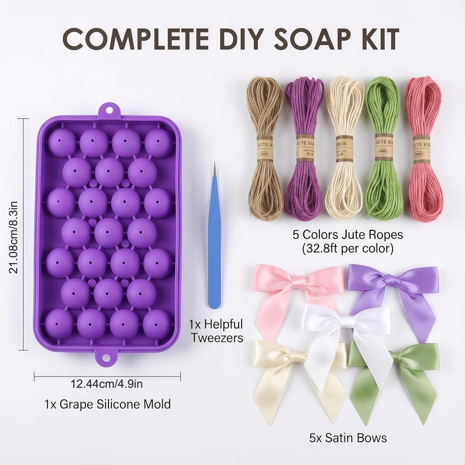 قالب صابون على شكل عنب سهل الف - مراجعة Soap Making Kit For Beginners وسعره